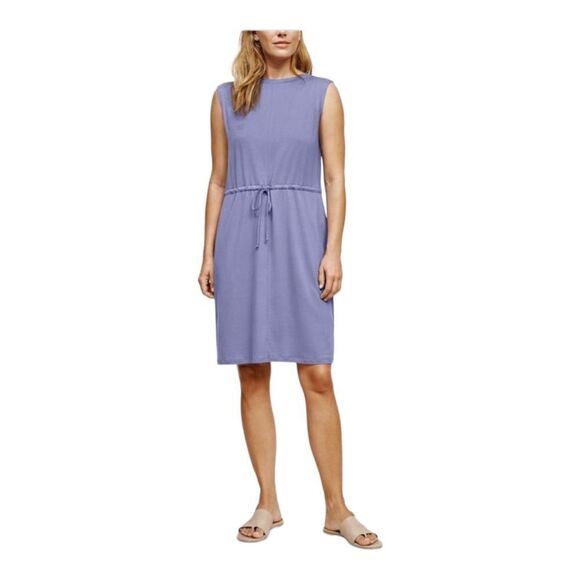 Eileen Fisher Jersey Knit Drawstring Dress - Picture 1 of 10